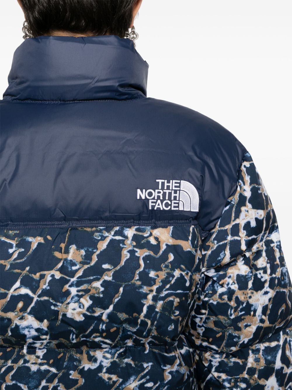 The North Face abstract-pattern Print padded-design Jacket - Farfetch