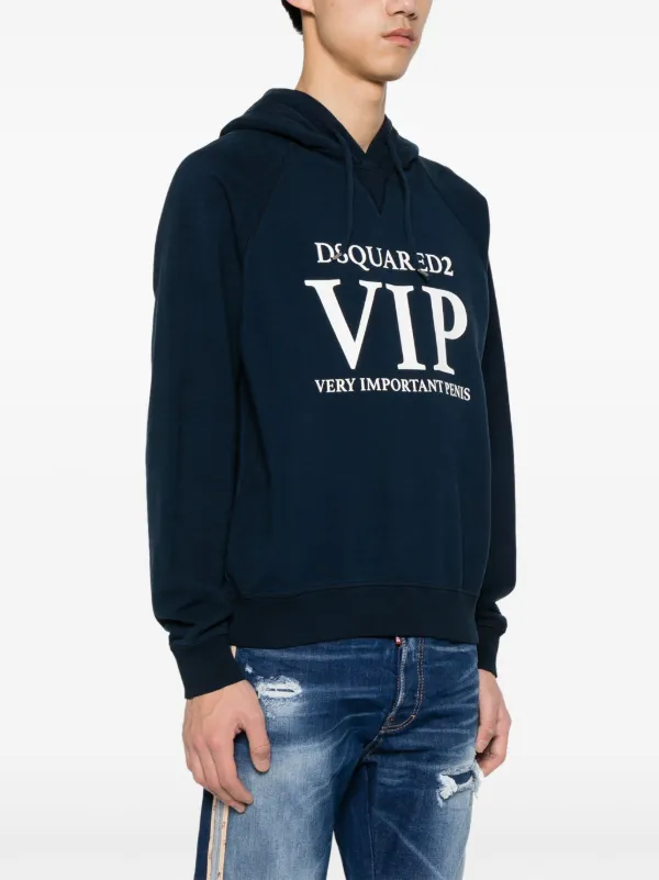 【合わせやすさ抜群】DSQUARED2 クール ラグラン パーカー DSQUARED2 Vip Cool ラグランスリーブ パーカー | ブルー
