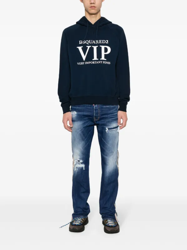 DSQUARED2 Vip Cool Raglan Hoodie | Blue | FARFETCH ID