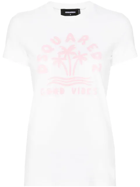 DSQUARED2 playera con logo estampado