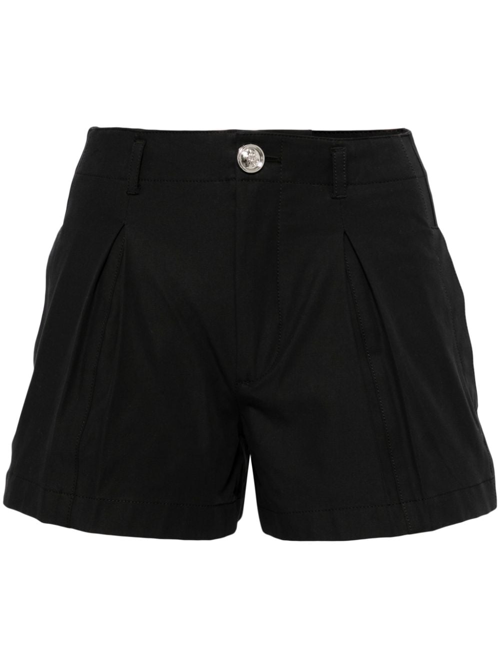 Giambattista Valli Pleated Mid-rise Shorts In Black