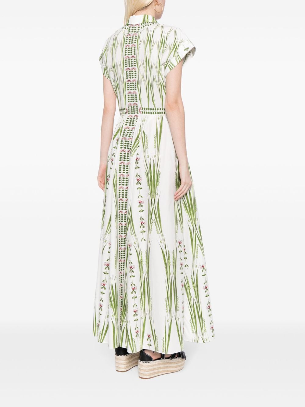 Shop Giambattista Valli Jardin Du Cap-print Dress In White