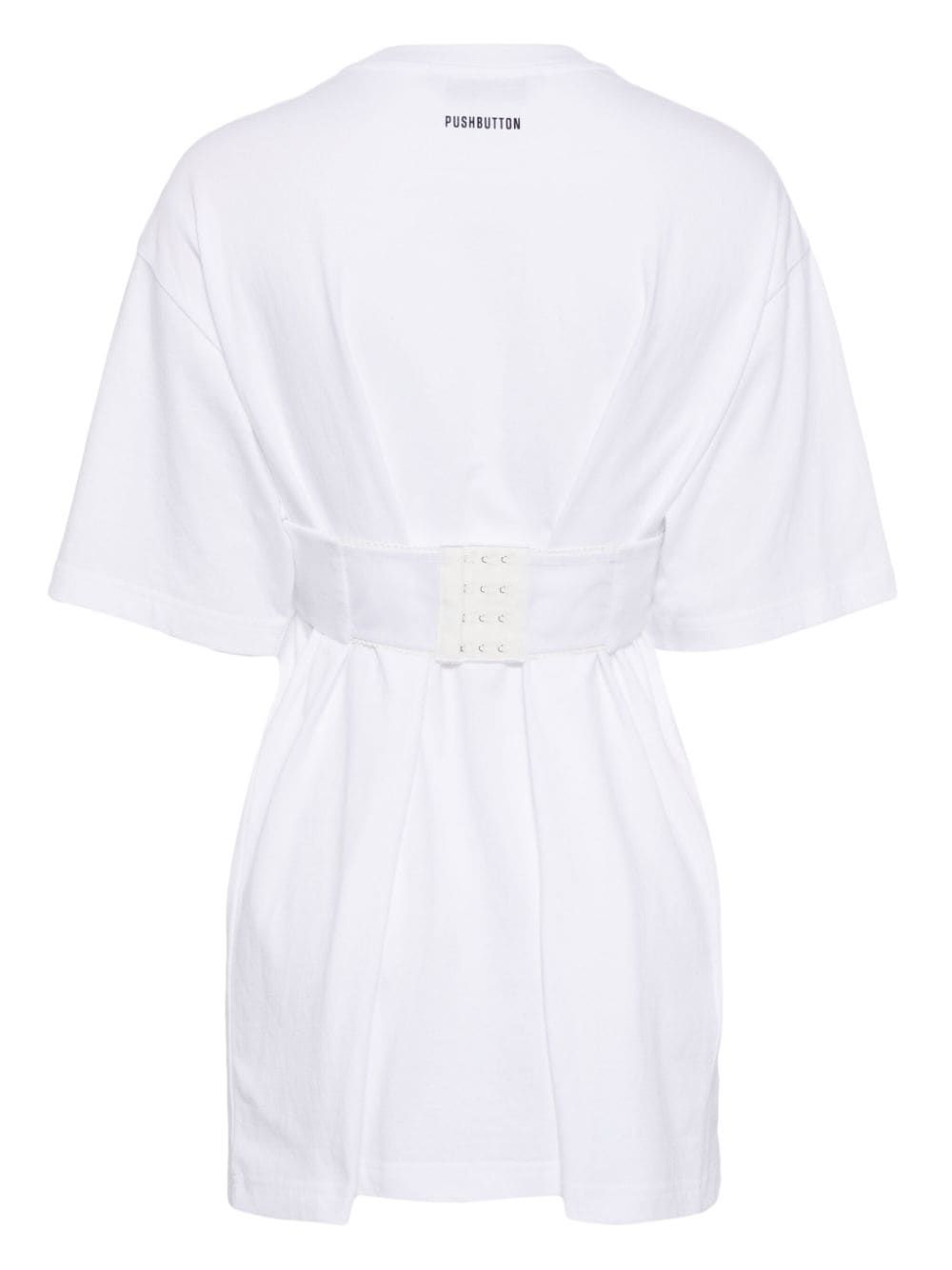 Shop Pushbutton Belted Cotton T-shirt In White
