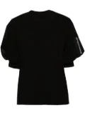 sacai panelled cotton T-shirt - Black