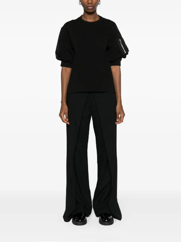【sacai】ブラック パネル Tシャツ Sacai パネル Tシャツ | ブラック | FARFETCH JP