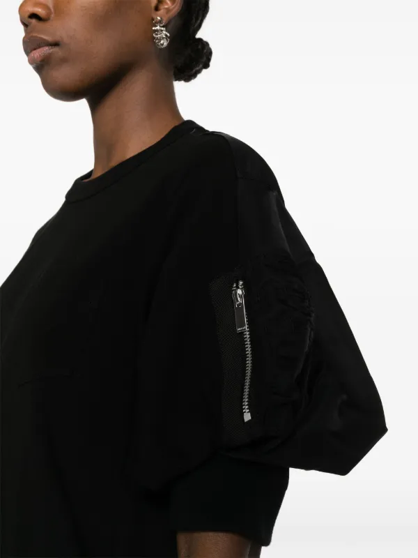 【sacai】ブラック パネル Tシャツ Sacai パネル Tシャツ | ブラック | FARFETCH JP