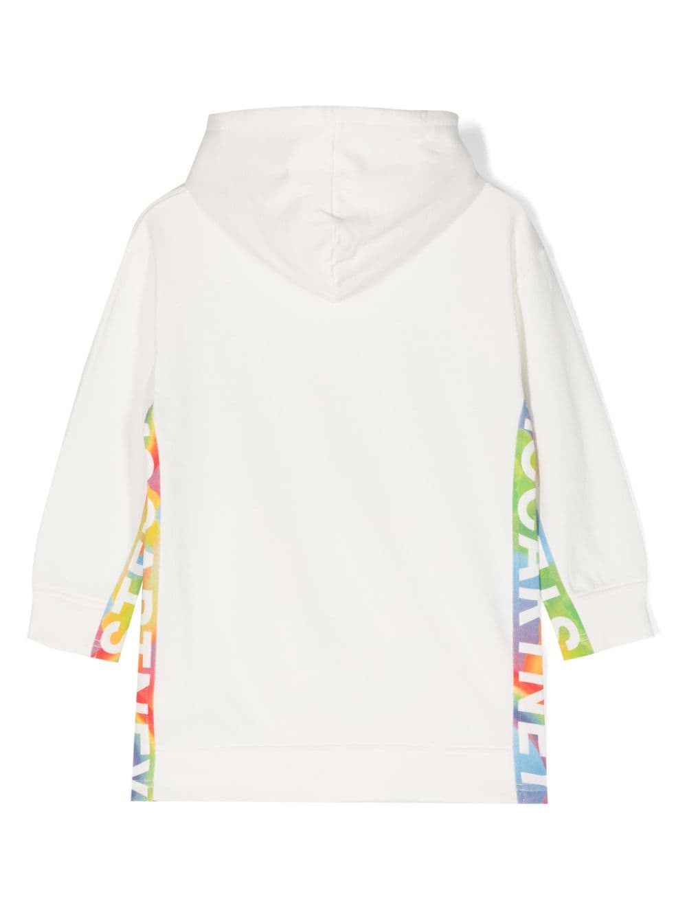 Shop Stella Mccartney Logo-stripes Jersey Dress In White