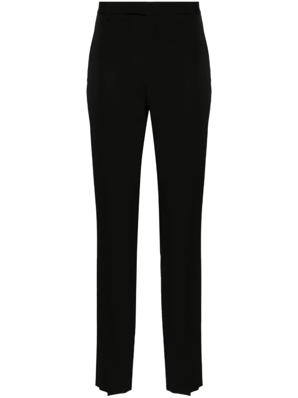 【関税&送料込】Saint Laurent Trousers Black Saint Laurent Tailored Straight-Leg Trousers | Neiman Marcus