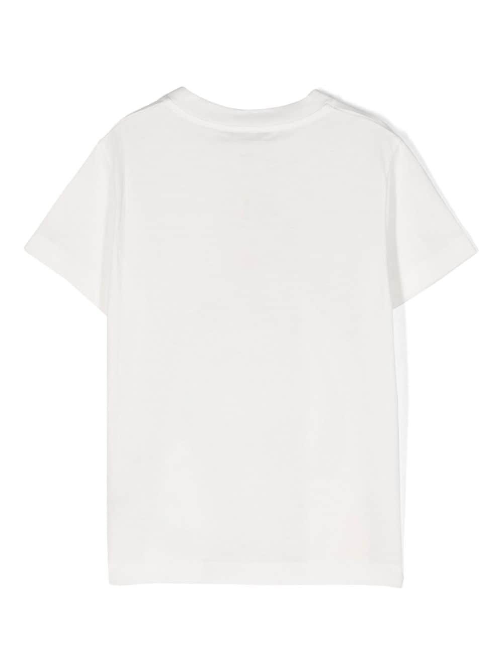 Shop Fendi Graphic-print Cotton T-shirt In White