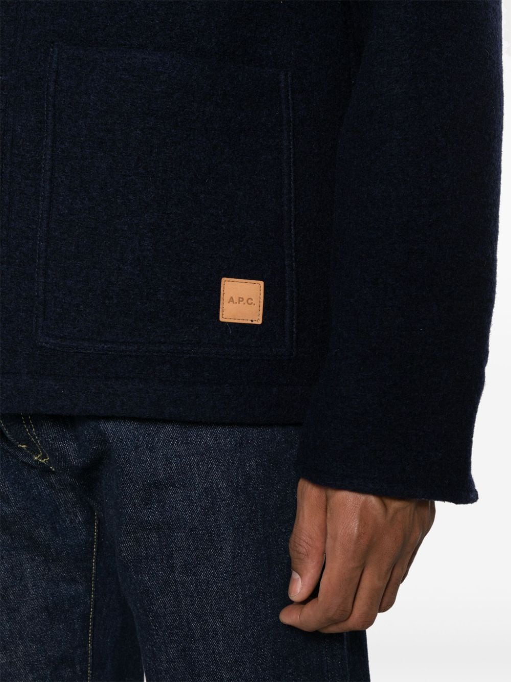 A.P.C. Vilten shirtjack Blauw