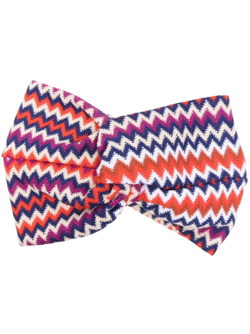 Missoni Zigzag-woven Knot-detailed Headband In Multicolour