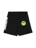 Barrow kids logo-print cotton shorts - Black