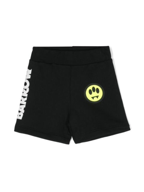 Barrow kids logo-print cotton shorts