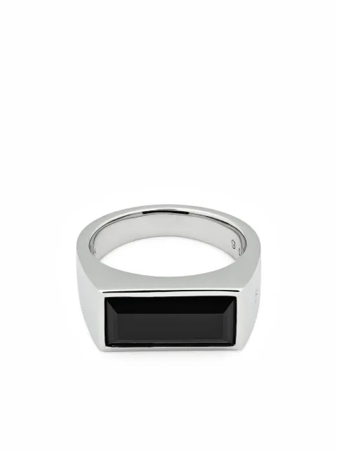 Tom Wood onyx stone peaky ring
