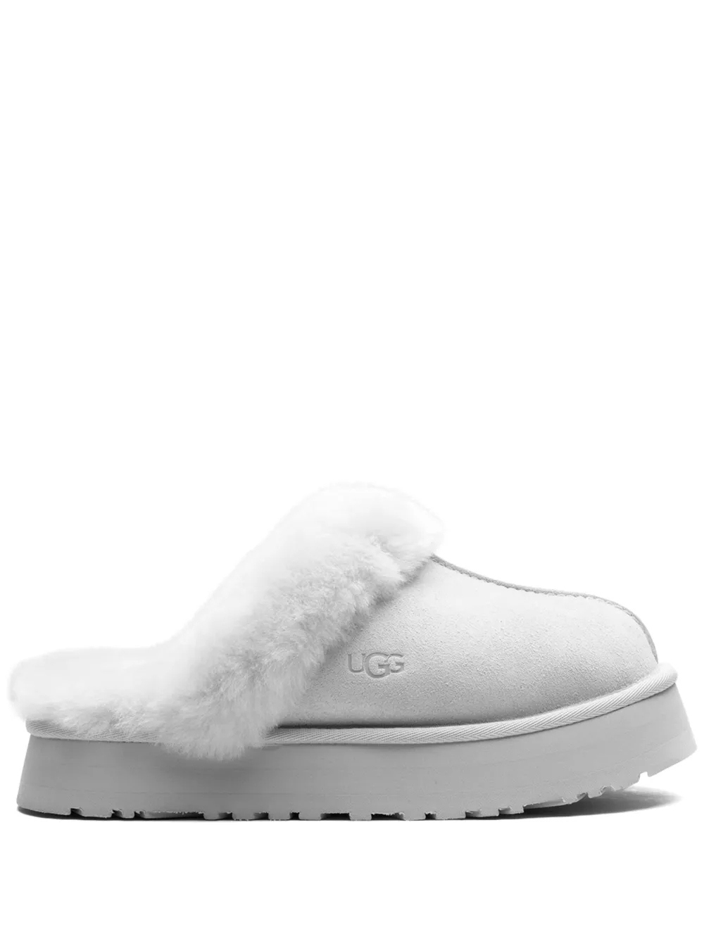 Shop Ugg Disquette "goose" Slippers In Grey