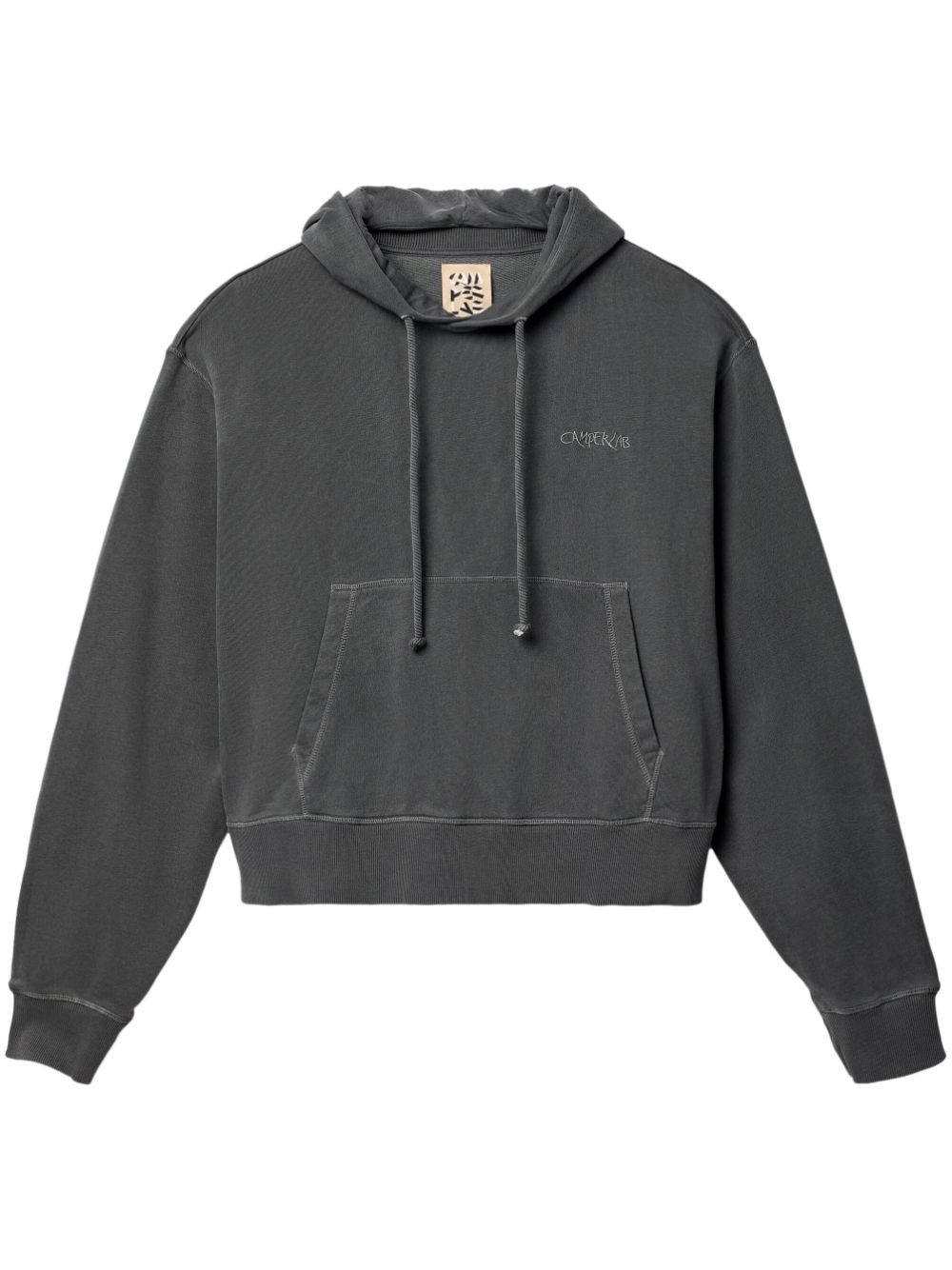 Camperlab Logo-embroidered Cotton Hoodie In Grey