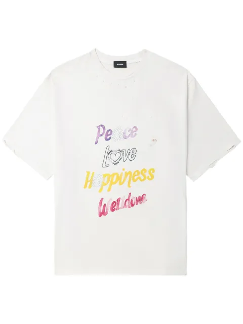 We11done Peace logo-print T-shirt