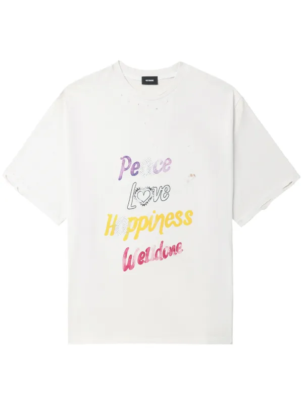 We11done Peace Tシャツ | ホワイト | FARFETCH JP