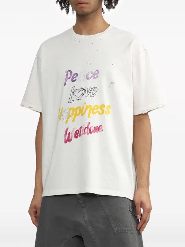 We11done Peace Tシャツ | ホワイト | FARFETCH JP