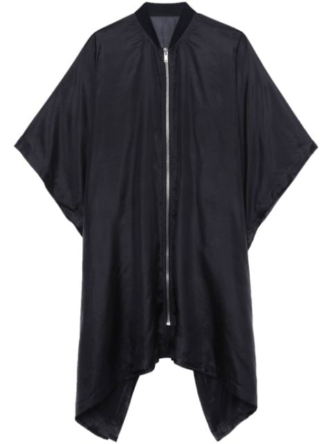 Rick Owens zip-front silk coat