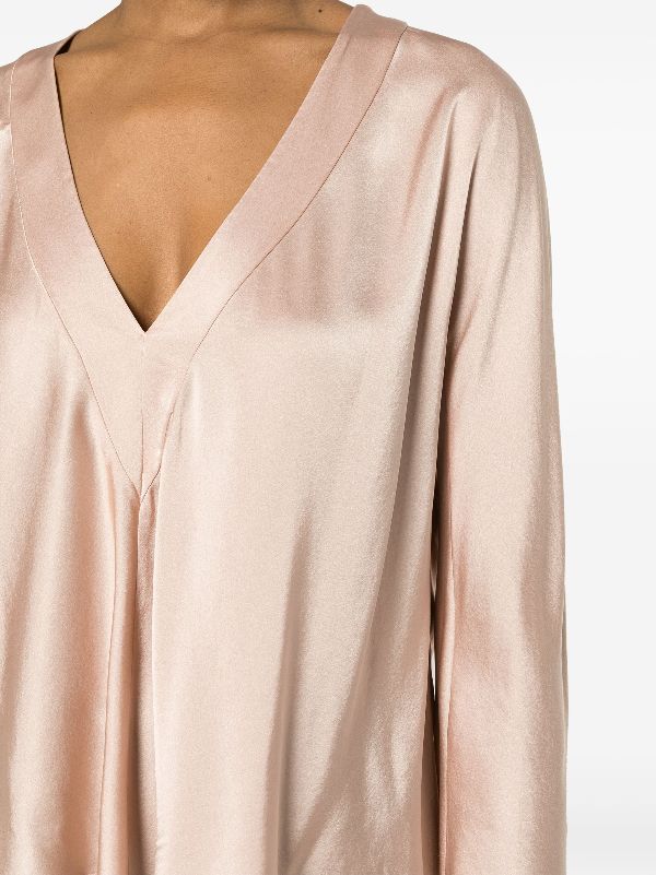 Forte Forte V-neck Satin Blouse - Farfetch