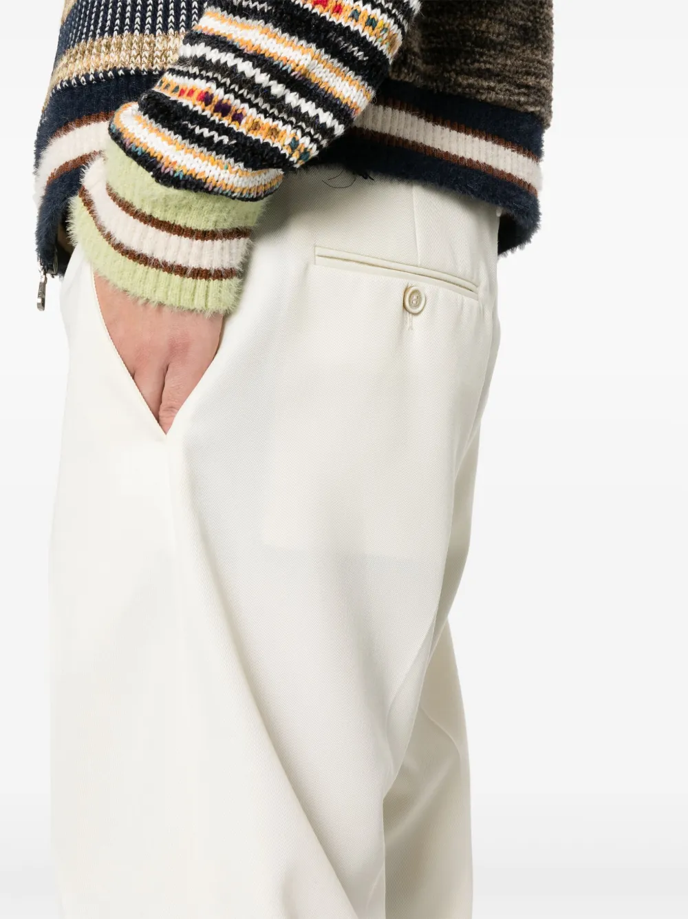 Dsquared2 Straight-leg Twill Trousers In White