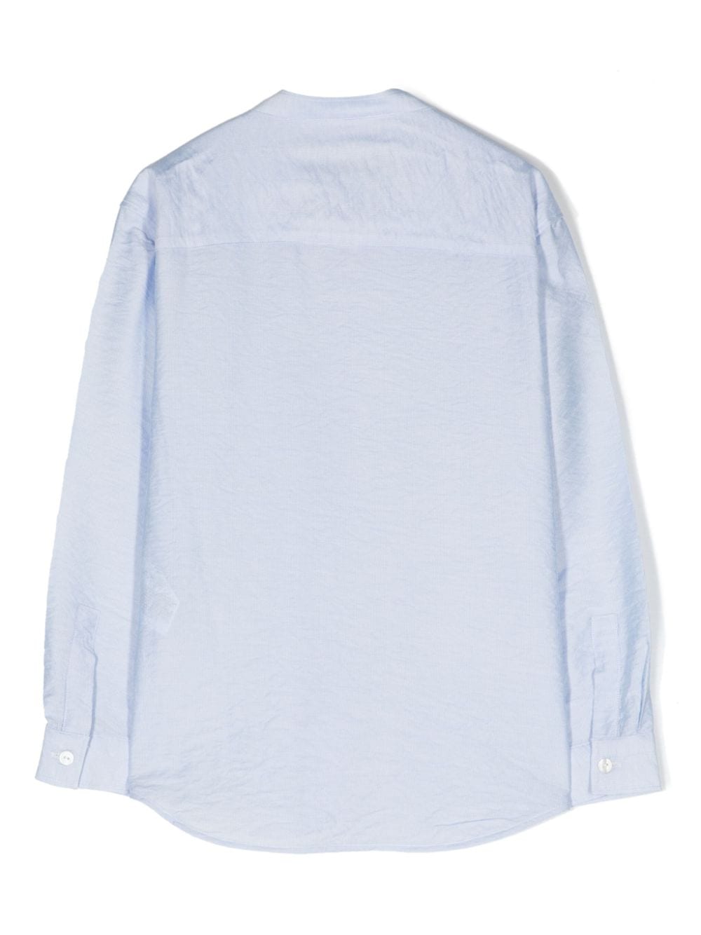 Shop Dondup Logo-plaque Striped Shirt In Blue