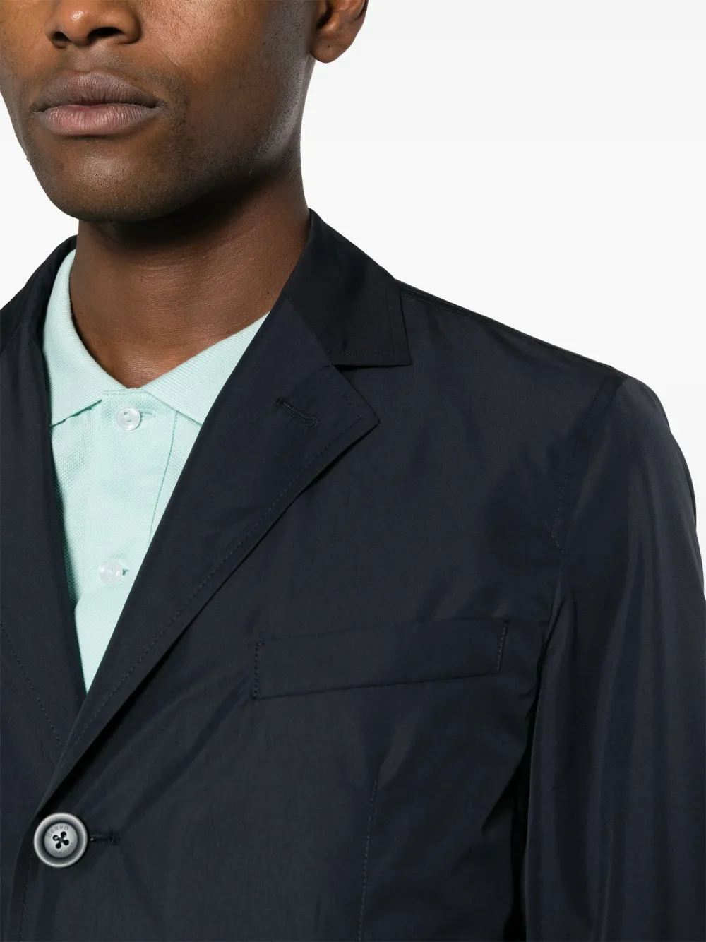 Herno Byron Layered single-breasted Blazer | Blue | FARFETCH JO