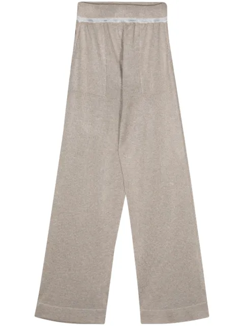 Lorena Antoniazzi pantalones tejidos con diseño recto
