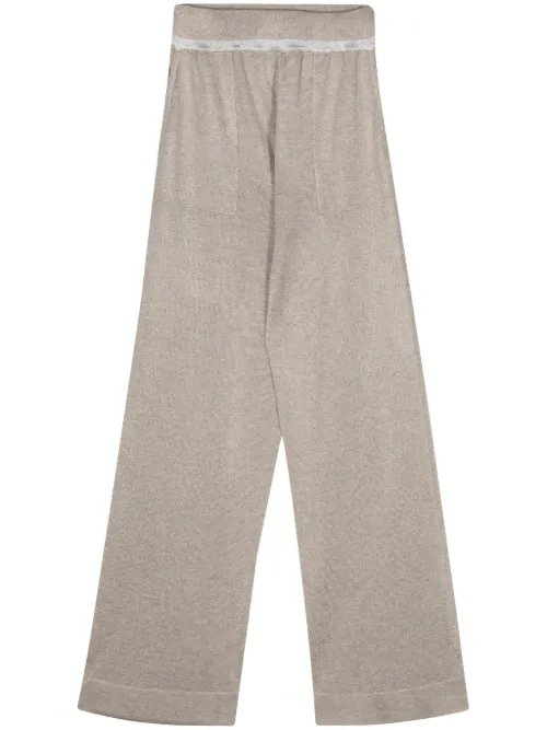 Pantalon en maille à coupe droite - Lorena Antoniazzi - Modalova