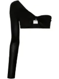 Courrèges twist-detail one-shoulder top - Black