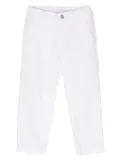 DONDUP KIDS mid-rise cotton chino trousers - White