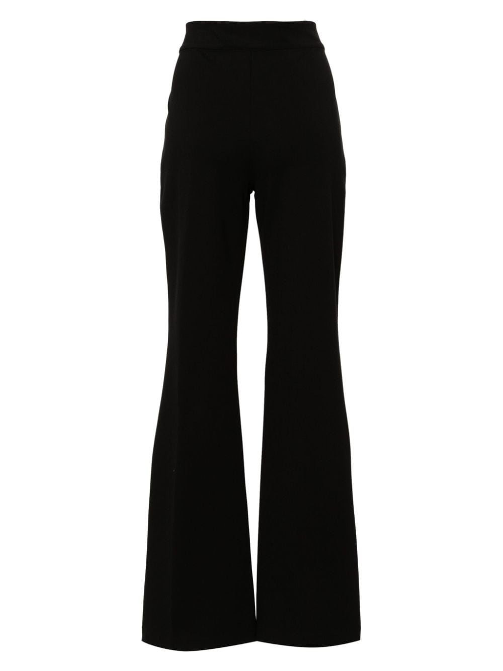 Shop Dkny High-waist Bootcut Trousers In Black