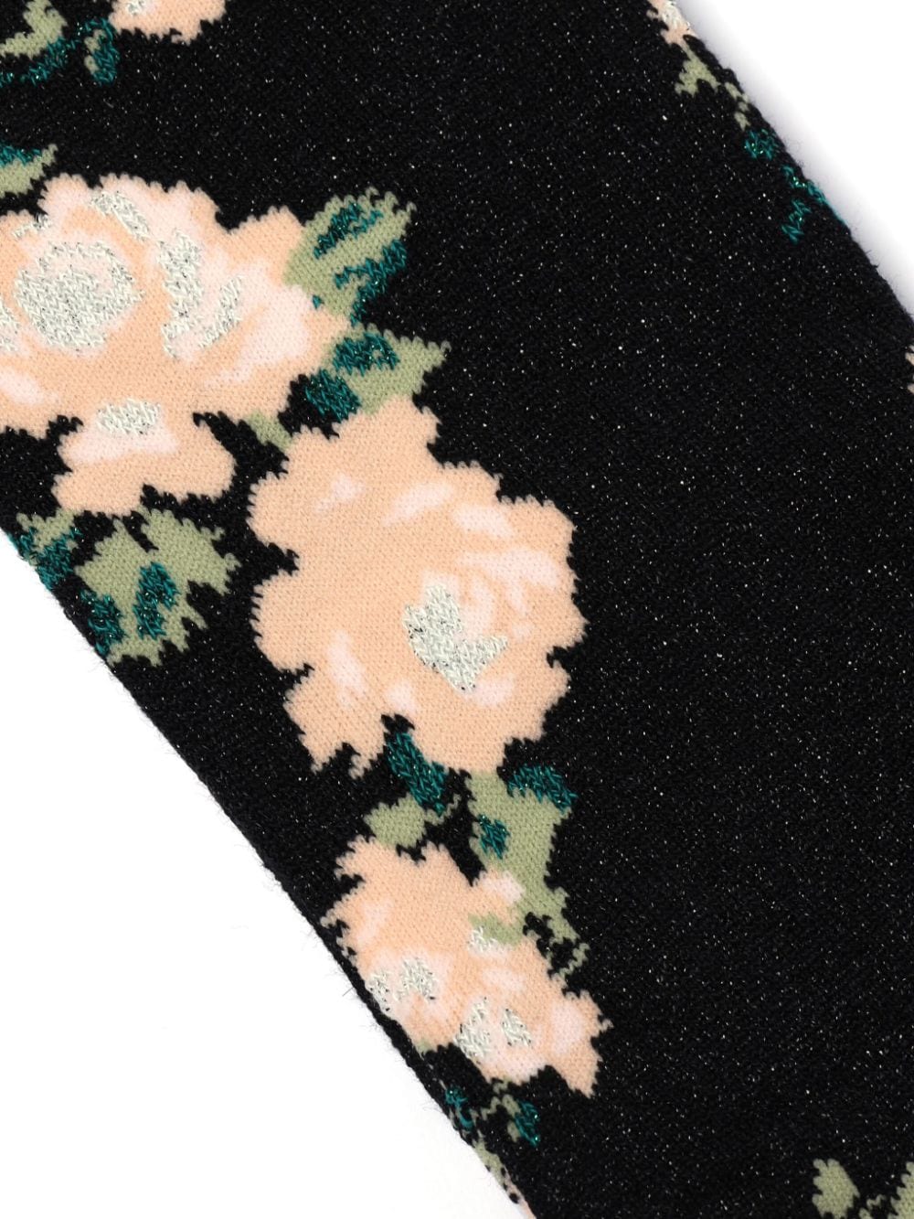 Shop Simone Rocha Rosebud Jacquard Socks In Black