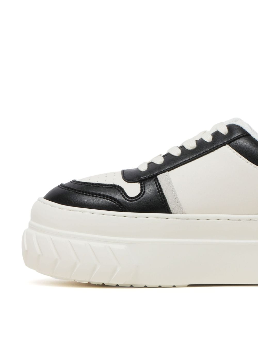 Shop Both Tyres Leather Platform Sneakers In White
