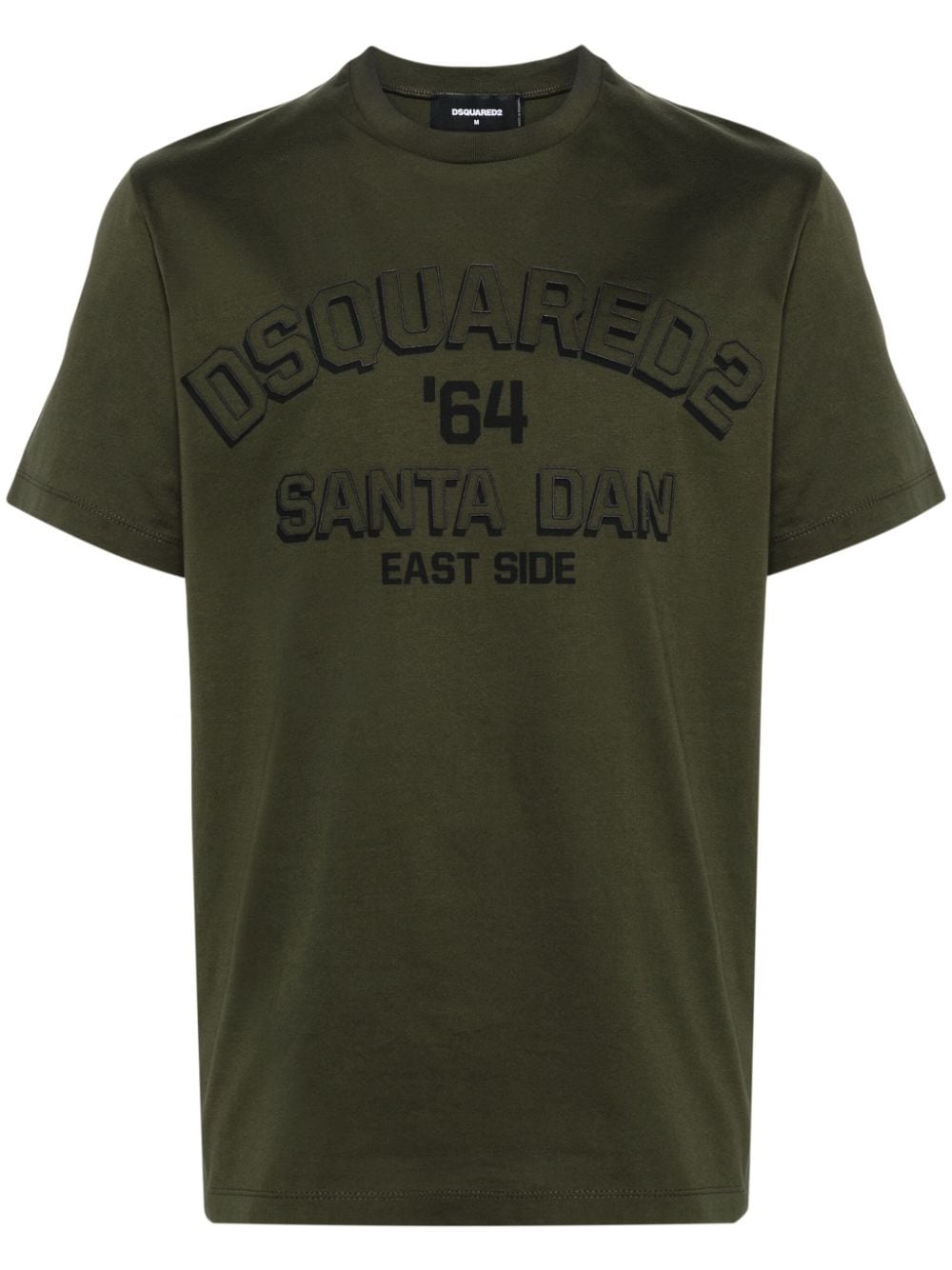 Dsquared2 Santa Dan Cotton T-shirt In Green