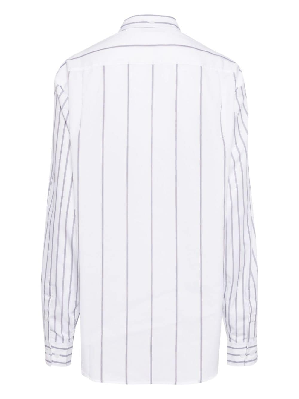 Shop Pushbutton Logo-embroidered Striped Shirt In White
