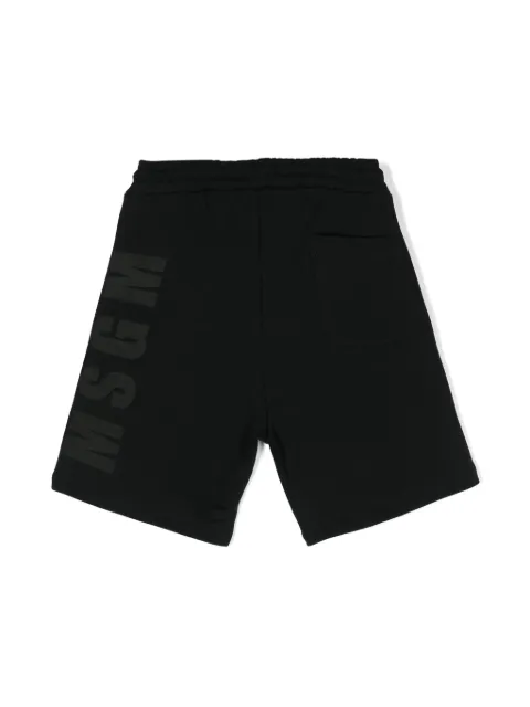 MSGM Kids logo-print cotton shorts