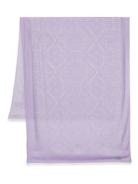 ETRO geometric-print frayed scarf