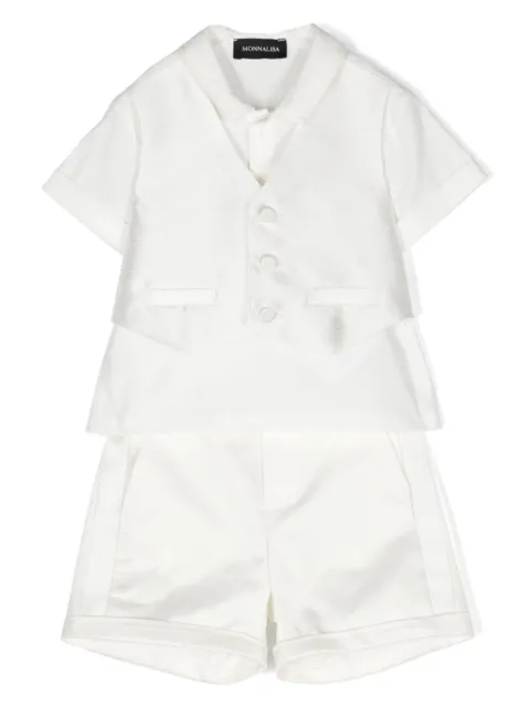Monnalisa short-sleeve cotton suit