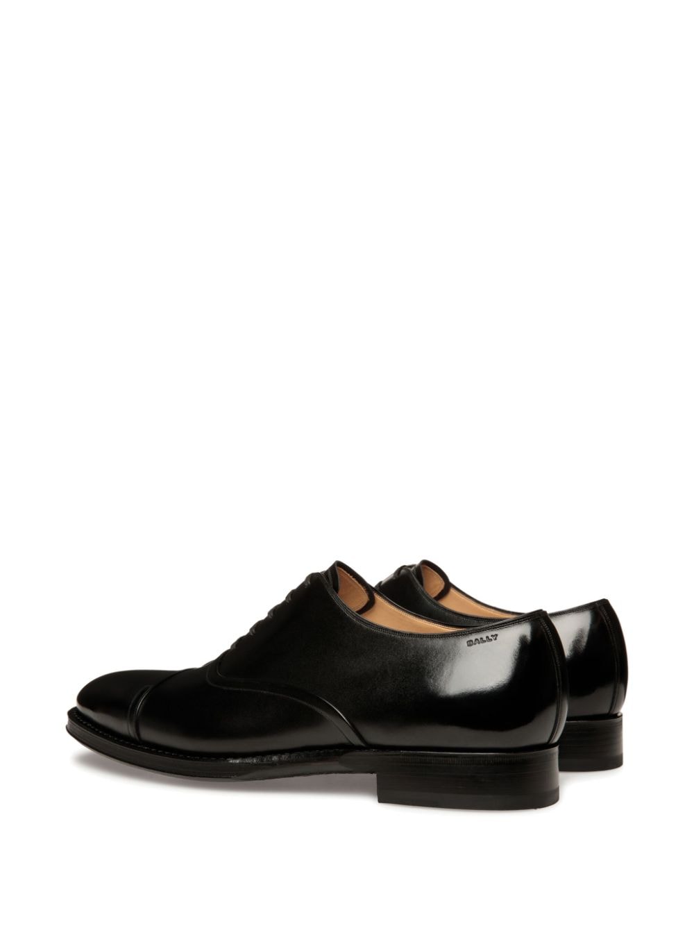 Shop Bally Sadhy Leather Oxford Shoes In Black