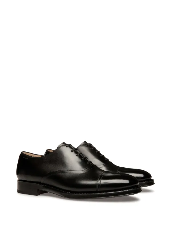 Bally Oxfords Shoes Bally Black Leather Oxford Shoes, Size 5 E US Size 6D MSF0CW  main image 2