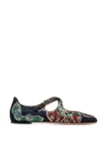 Bally Byntia-Cry leather ballerina shoes - Blue