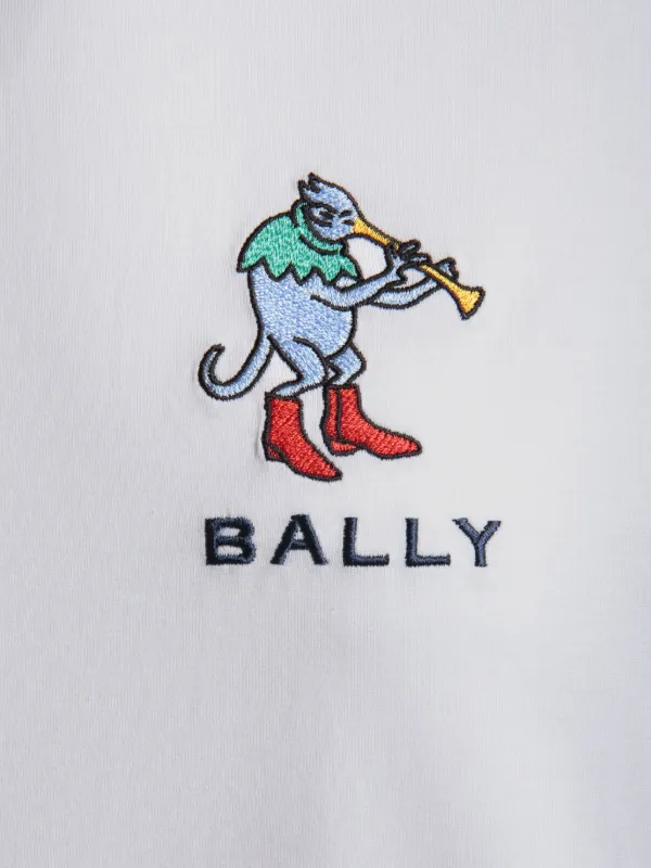 Tシャツ・カットソー BALLY WHITE COTTON T-SHIRT BALLY - T-SHIRT WITH LOGO - Eleonora Bonucci