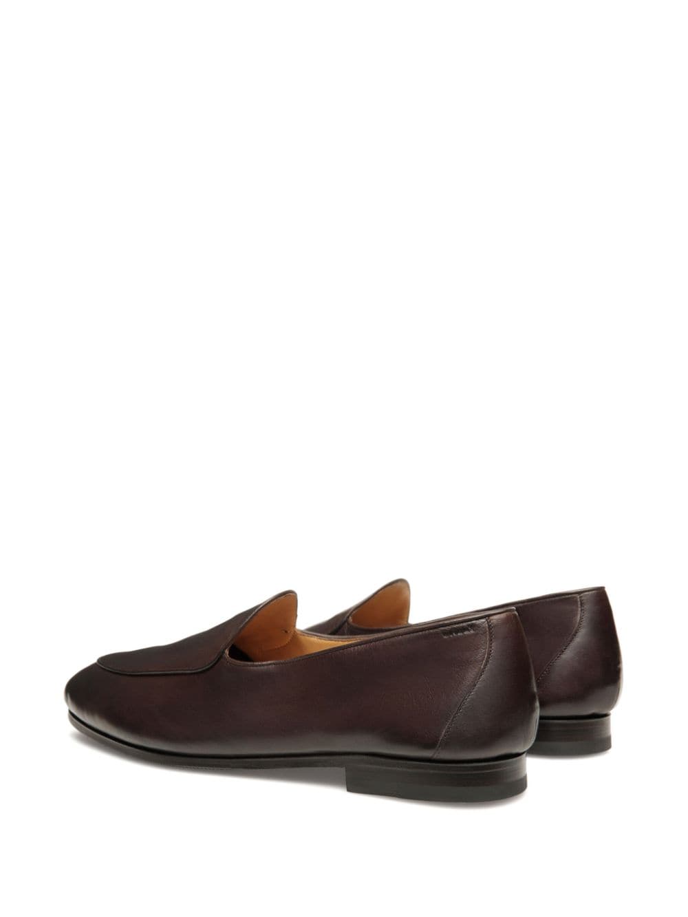 Shop Bally Plume Leather Loafers In Brown