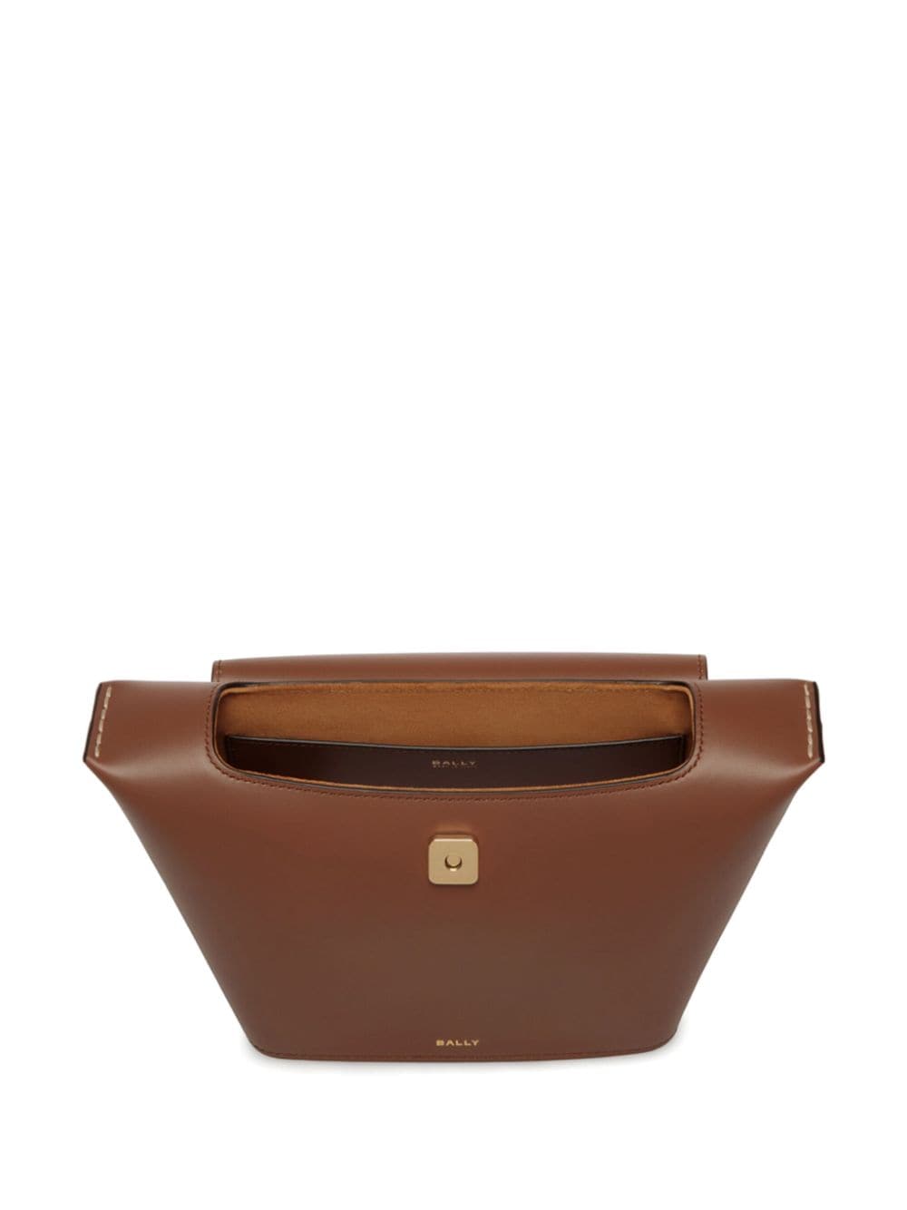 Shop Bally Belle Leather Crossbody Bag In Brown