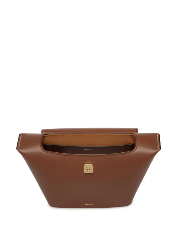Bally Belle Leather Crossbody Bag | Brown | FARFETCH
