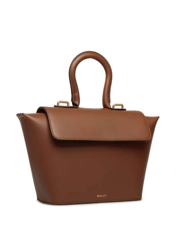 BALLY ブラウンレザーボディバッグ Bally Belle Leather Crossbody Bag | Brown | FARFETCH