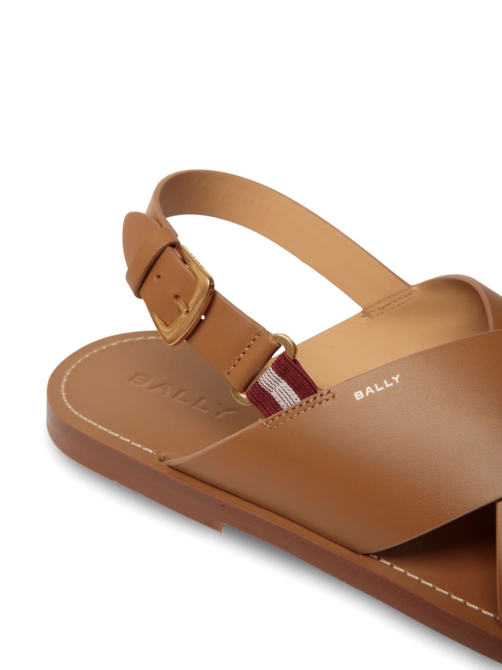 Bally Chateau crossover-strap leather sandals Brown