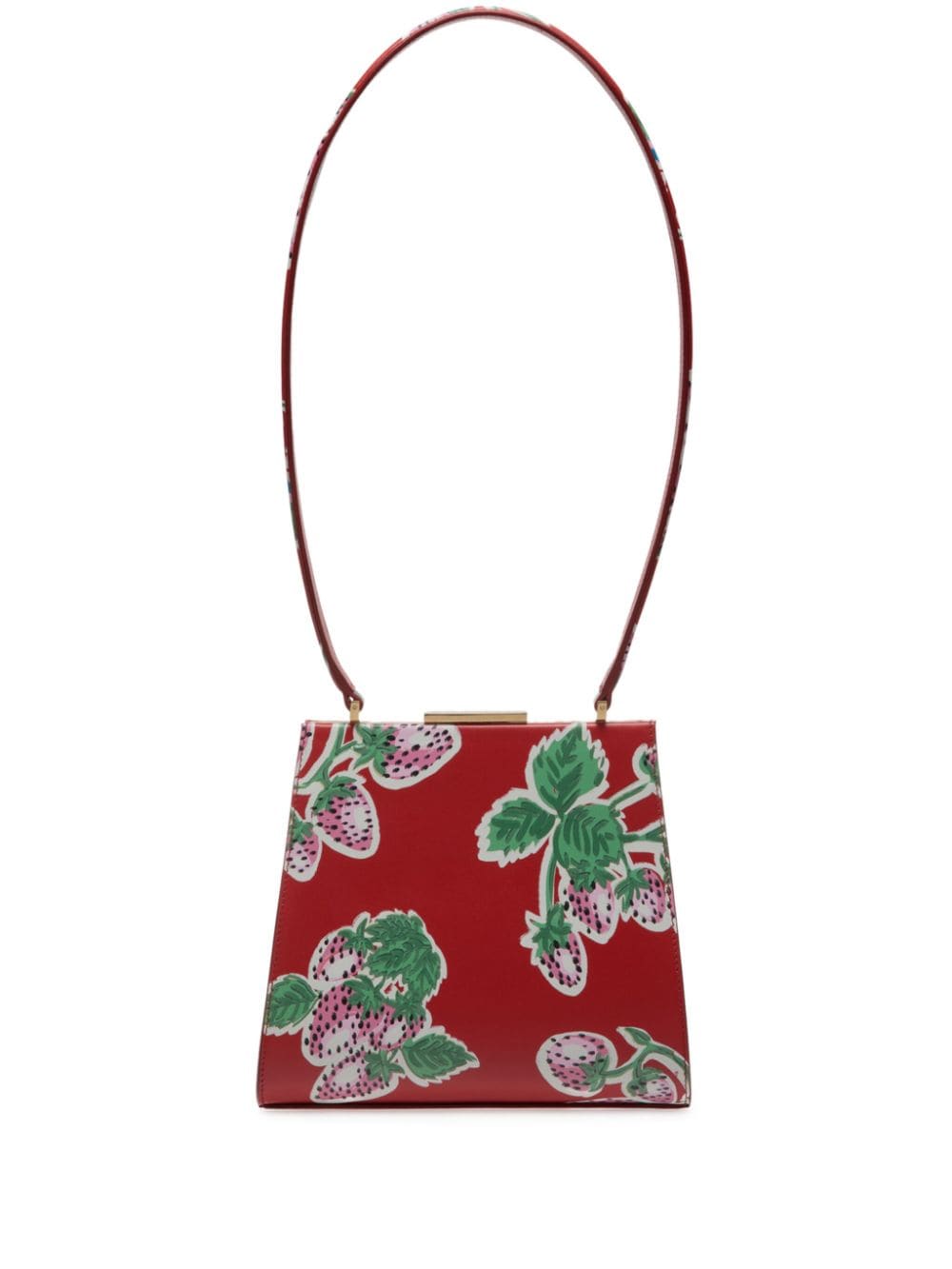 Bally Deco Strawberry-print Shoulder Bag In Red